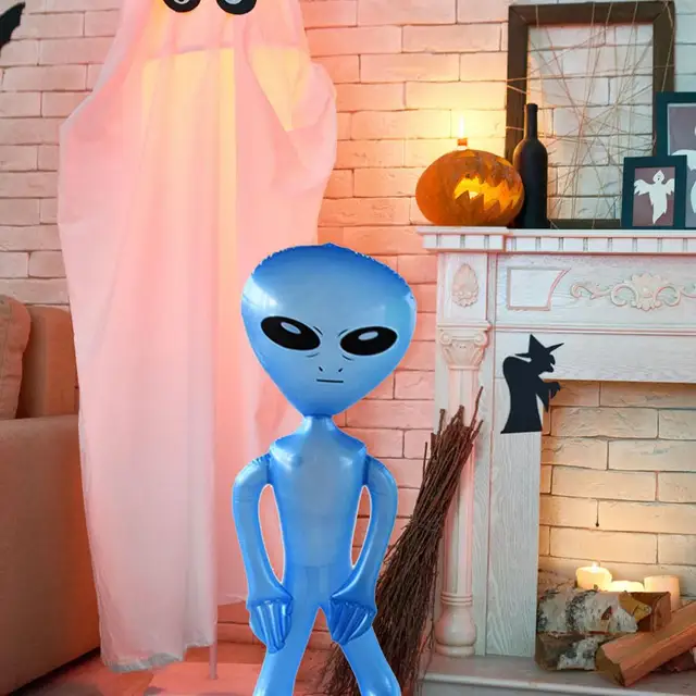 Alien inflable gigante para fiesta de cumpleaños, muñeco de Alien hinchable  con temática de Navidad, novedad, tesoros del espacio exterior - AliExpress