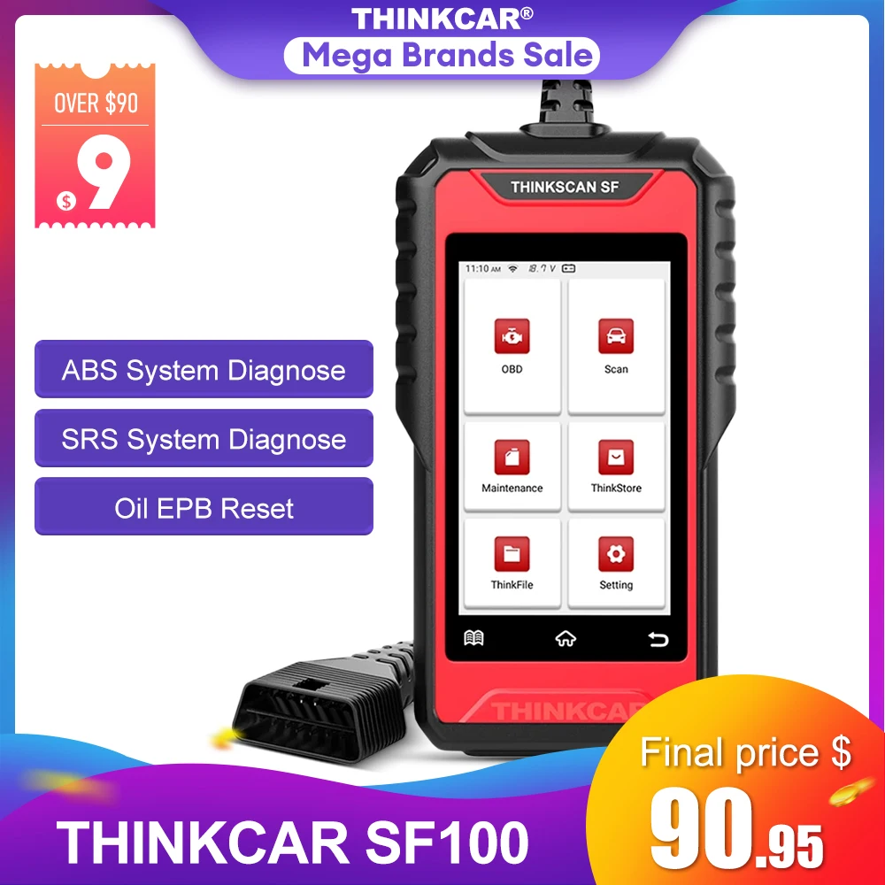 Thinkcar Sf100 Obd2 Auto Scanner Abs Airbag Code Reader Electronic