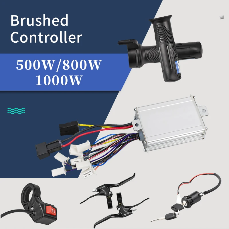 

Conversion Kit 24V/48V 500W For Electric Bike Scooter 800W 1000W Ebike Bicycle Parts Brushed Controller
