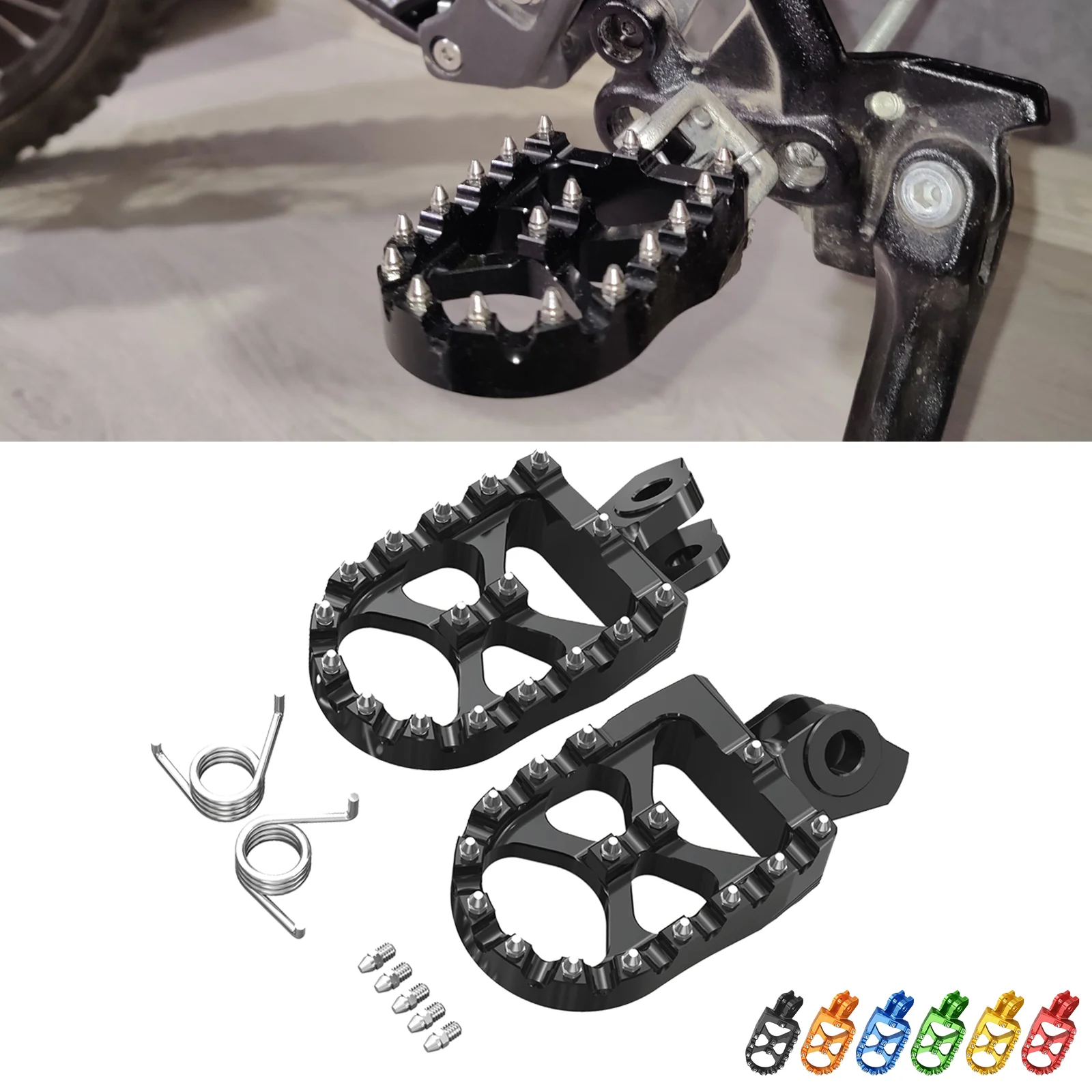 

Motorcycle For Suzuki RMZ250 2010-2018 RMZ450 2008-2018 RMX450Z 2010-2017 RMZ RM-Z 250 450 450Z 57mm Foot Pegs Footrest Pedal