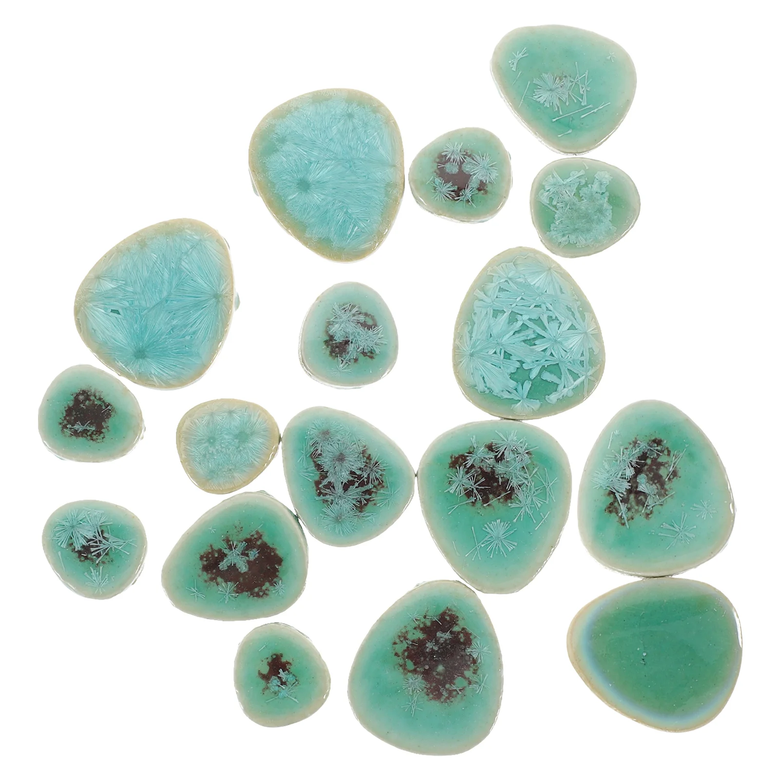 

3 Bags Mosaic Tile Supplies Tiles for DIY Blue and White Porcelain Craft Ceramic Ceramics Flat Irregular Crafts