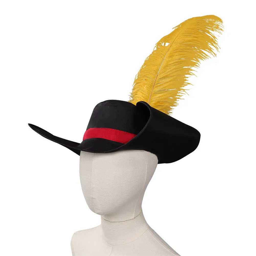 Puss in Boots Cosplay Kids Adult Hat Cap Costume with Feather Prop Children Role Play Accessories Gifts cosplay hat