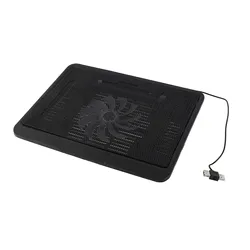 Enhanced Laptop Cooling Pad with USB Stand and Large Fan (Black)