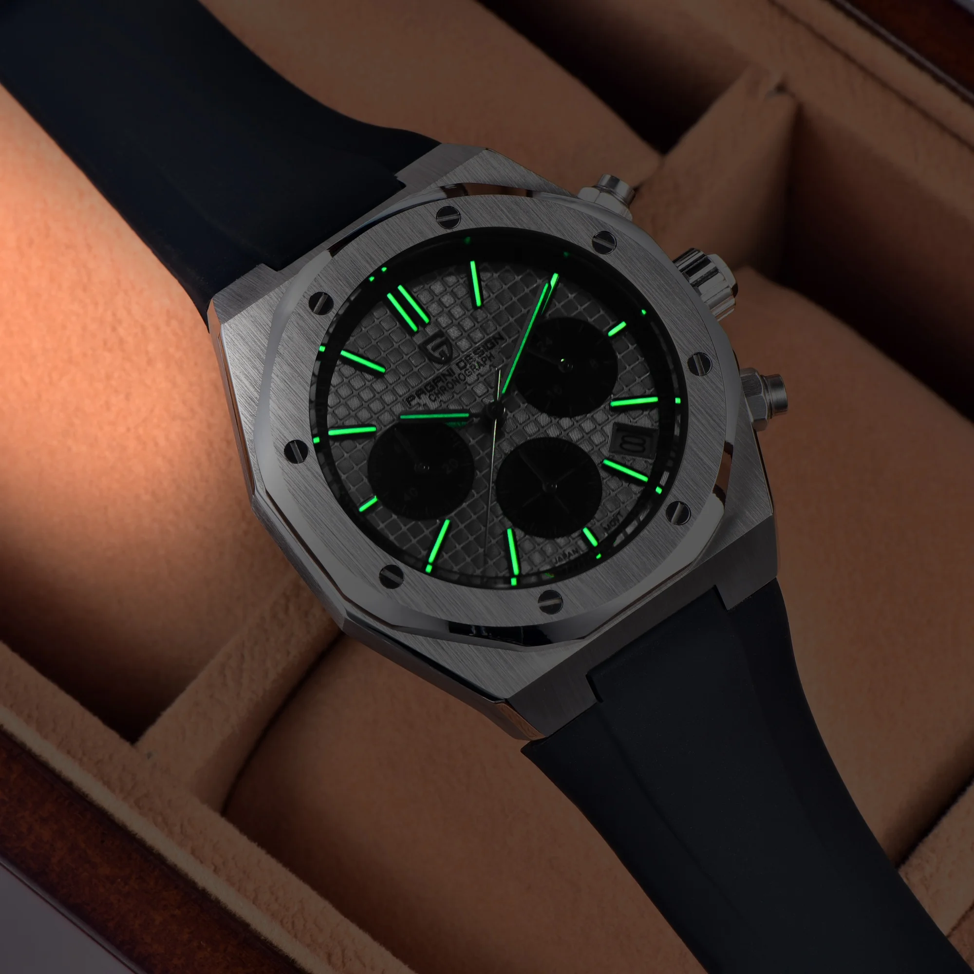 パガーニデザイン 2025年新作 メンズクォーツ腕時計 Vk63 40mm 夜光