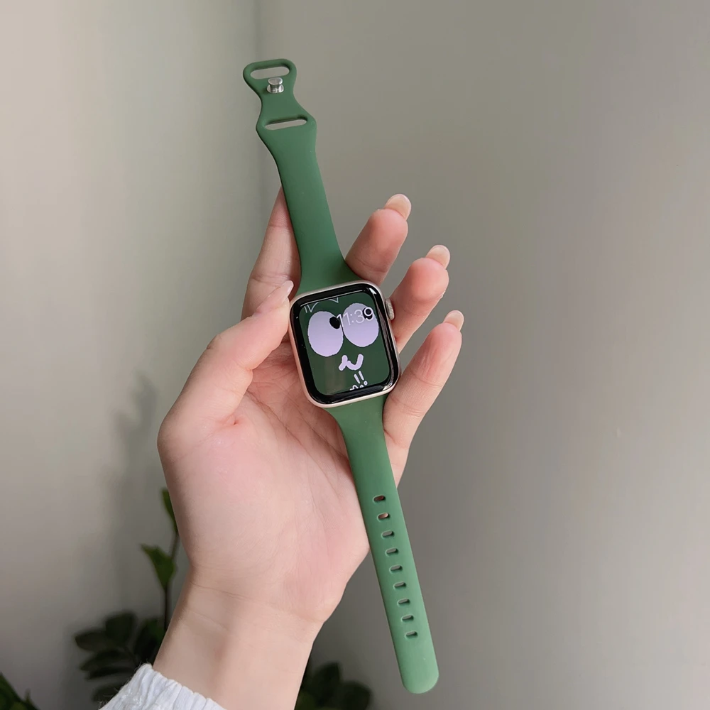 Silicone Loop Strap for Women - Durable Rubber Watch Band Replacement