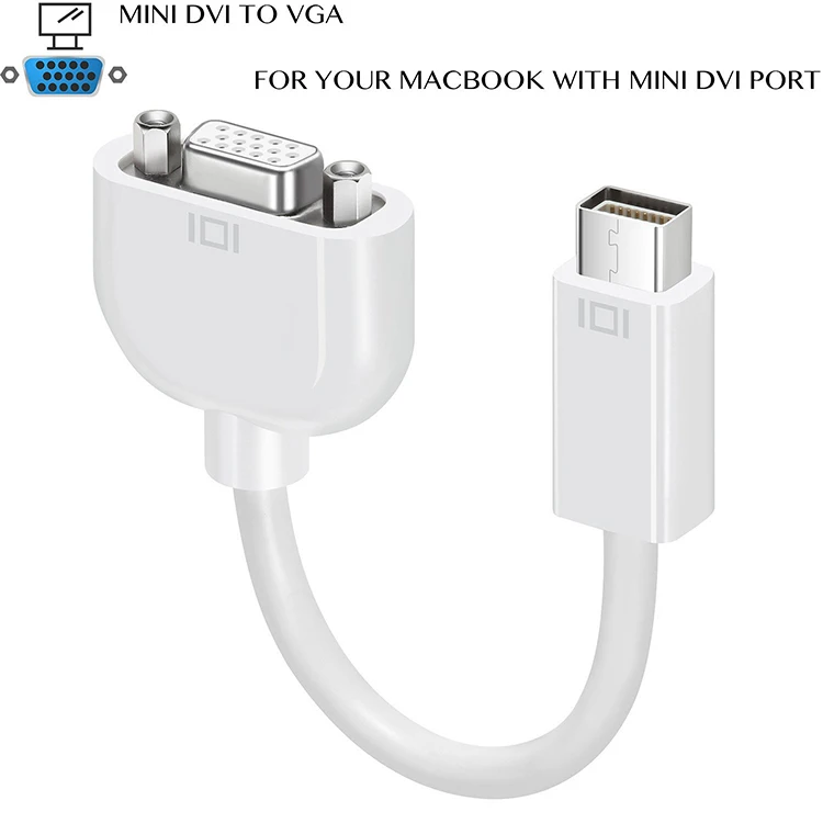 Фото Преобразователь видеокабеля Mini DVI-VGA кабель передачи данных подключается к проектору №2