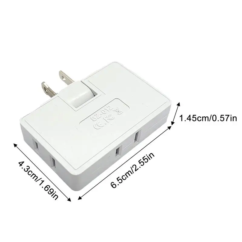 3 Way Wall Adapter Plug 180-Degree Rotating Wall Outlet Extender Wall Tap Plug Safe Plug Adapter Electrical Adapters For Family