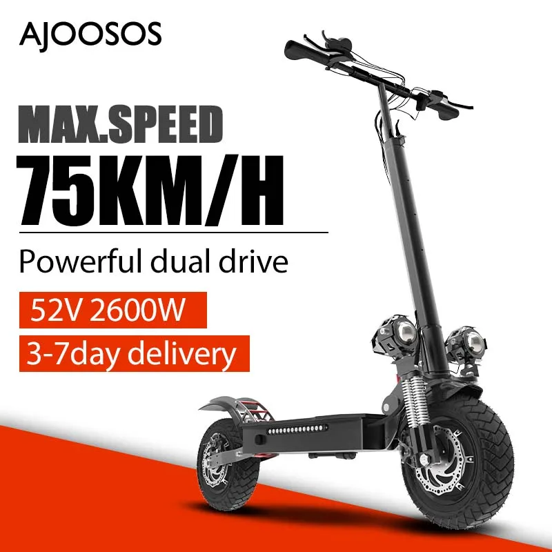 AJOOSOS X700 Electric Scooter 20Ah 75KM/H Foldable E Scooter with Keys