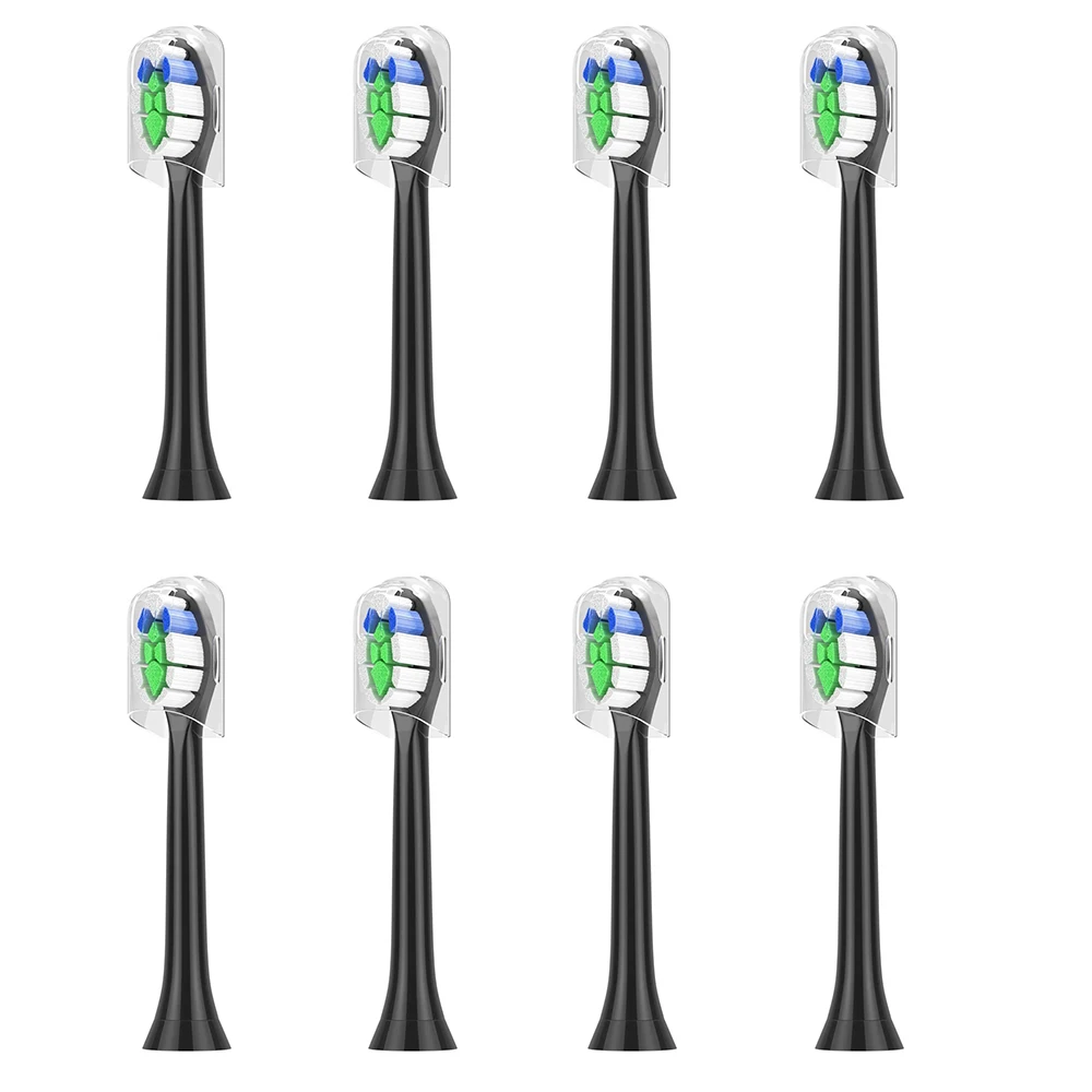 Brush Heads Toothbrush Heads Replacement Toothbrush Heads Electric Toothbrush Heads Replacement Brush Heads Adapted Philips Sonicare DiamondClean HX3/HX6/HX9 Series Electric Toothbrush HX6066/71 Soft DuPont Nozzles 8pcs