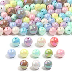 Vibrant UV - Colored Acrylic Beads - Multi - Size Round Spacer Beads for DIY Jewelry & Accessories (Mixed Color 2)