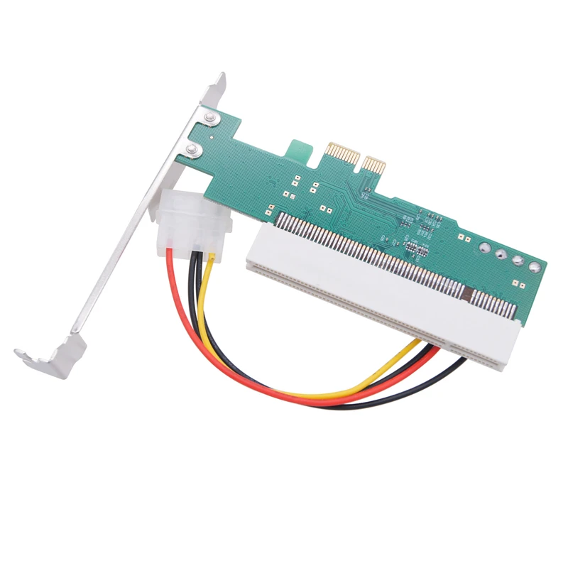 PCIe Adapter Card PCIE to PCI Adapter PCI Express X1 to Expansion Card Riser ASM1083 Chipset PCI-E Converter Adapter with 4Pin Power Connector