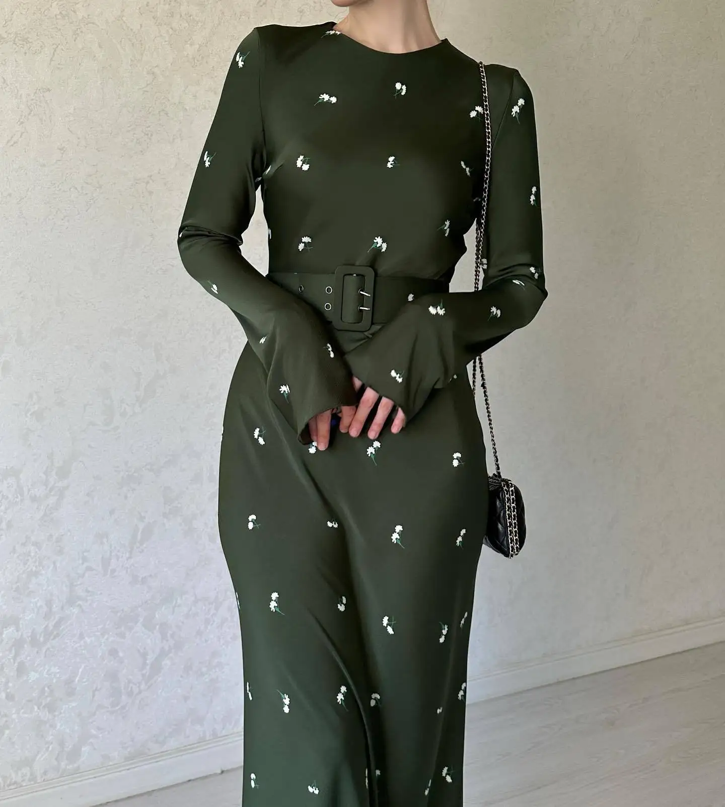 Fashion High Waist Long Dress Ladies Long Sleeve Slim Ruffled Patchwork Elegant Party Dress Printed Casual Maxi Dress 2025 9 Fashion High Waist Long Dress Ladies Long Sleeve Slim Ruffled Patchwork Elegant Party Dress Printed Casual Maxi Dress 2025