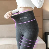 Women's Winter Thick Velvet Leggings Warm Fleece Lined Tights Thermo Leggings Ladies High Waist Pantyhose Casual Pants - Image 3