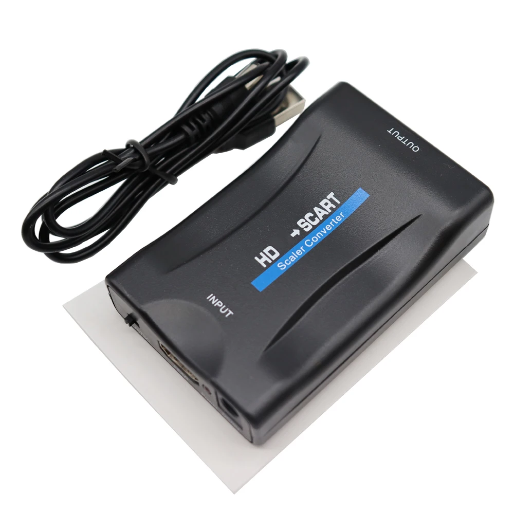 Высококлассный преобразователь 1080P SCART в HDMI для HD ТВ Sky Box STB Plug TV DVD-совместимый |