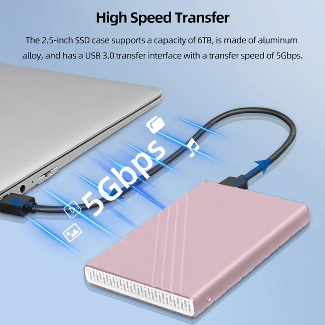 Boîtier de disque dur externe SSD, boîtier de poche pour ordinateur  portable, adaptateur pour ordinateur portable HDD 2, 5, 2.5 pouces, USB3.0  - AliExpress