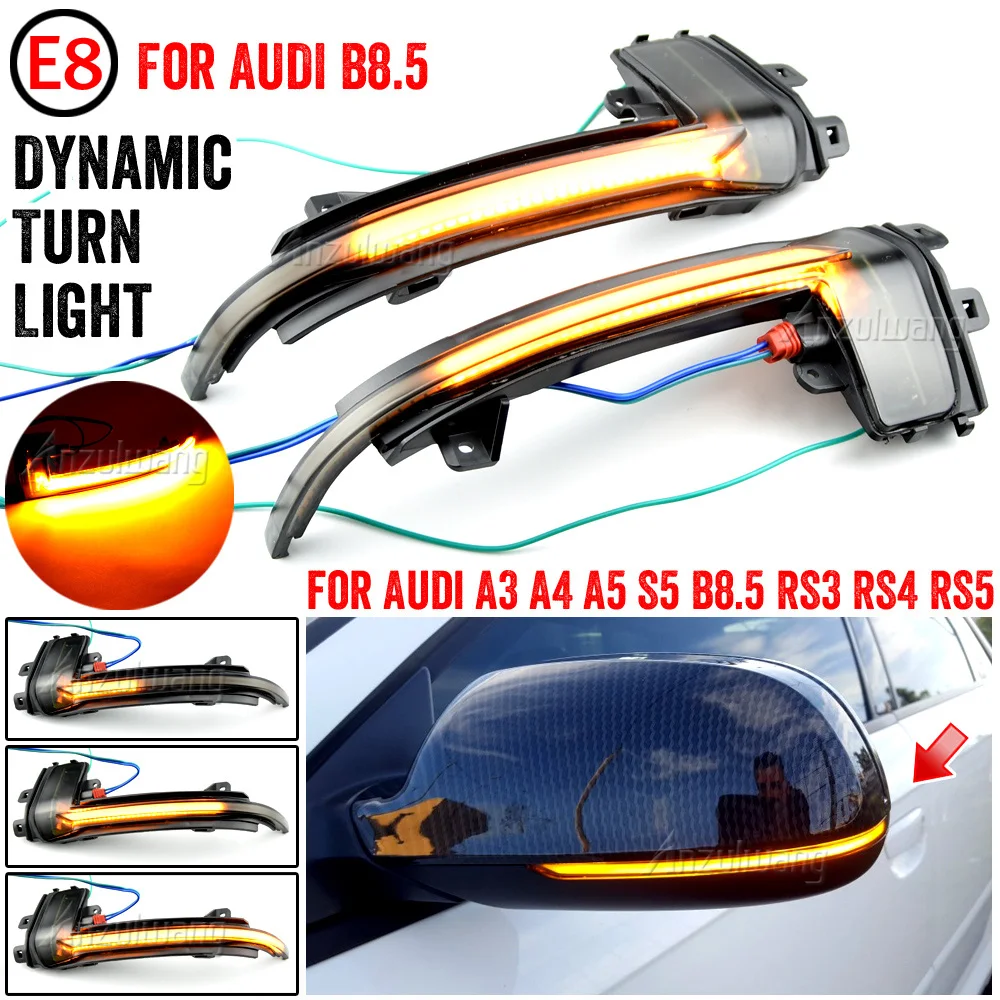 

Dynamic Turn Signal LED for Audi A4 A5 B8.5 RS5 RS3 A3 8P Blinker RS4 sline S5 Sequential Side Mirror light 2013 2014 2015 2016