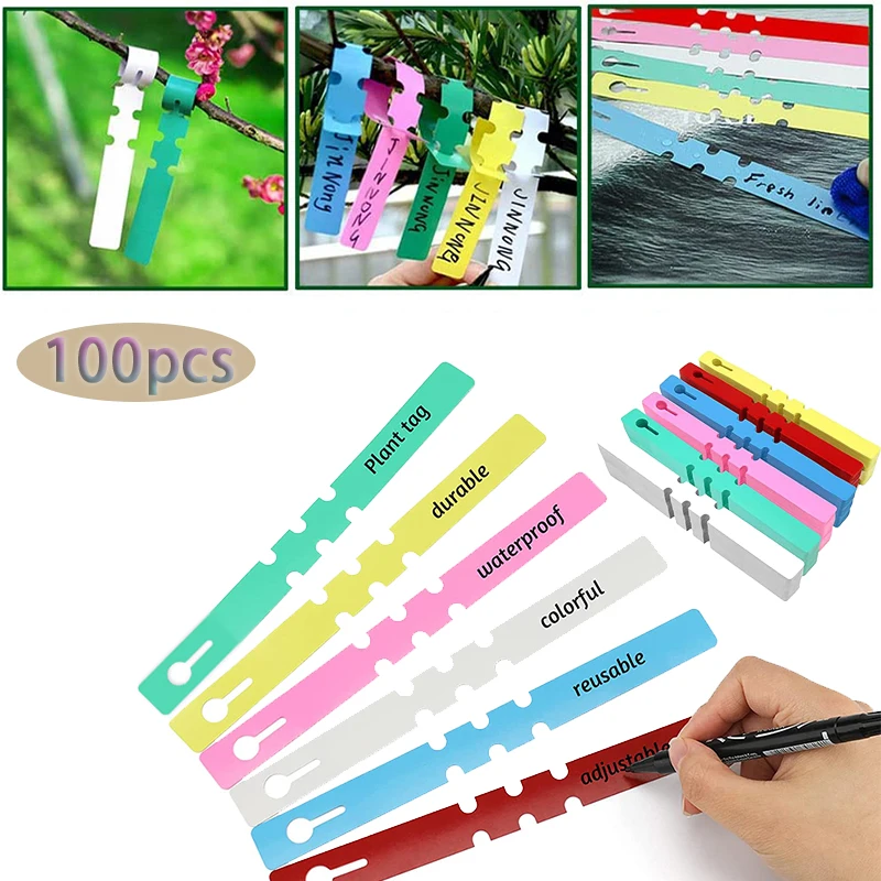30-100Pcs-Plant-Tags-Nursery-Waterproof-Marker-Around-Hanging-Nursery ...