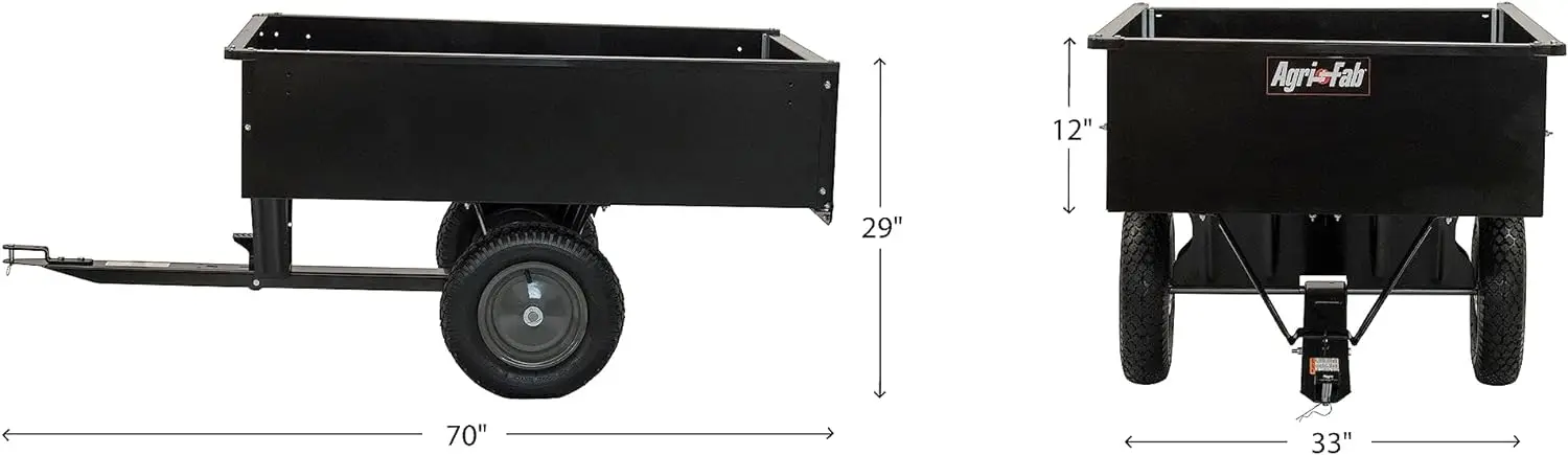 

Agri-Fab 45-0101 750-Pound Max Utility Tow Behind Dump Cart, Black