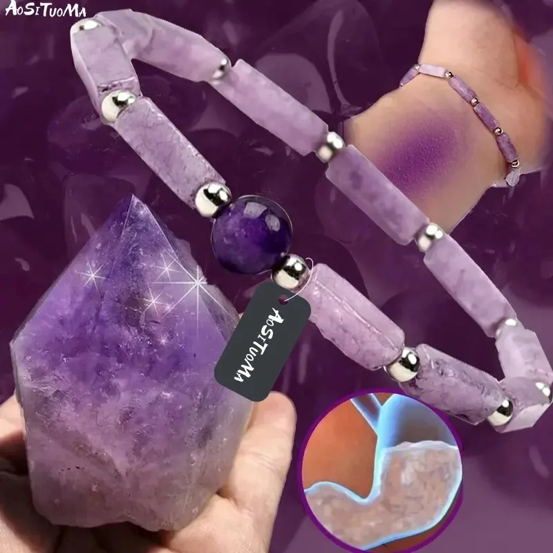 NaturalAmethystBodypurifySlimmingBraceletStoneEnergyBracelets
