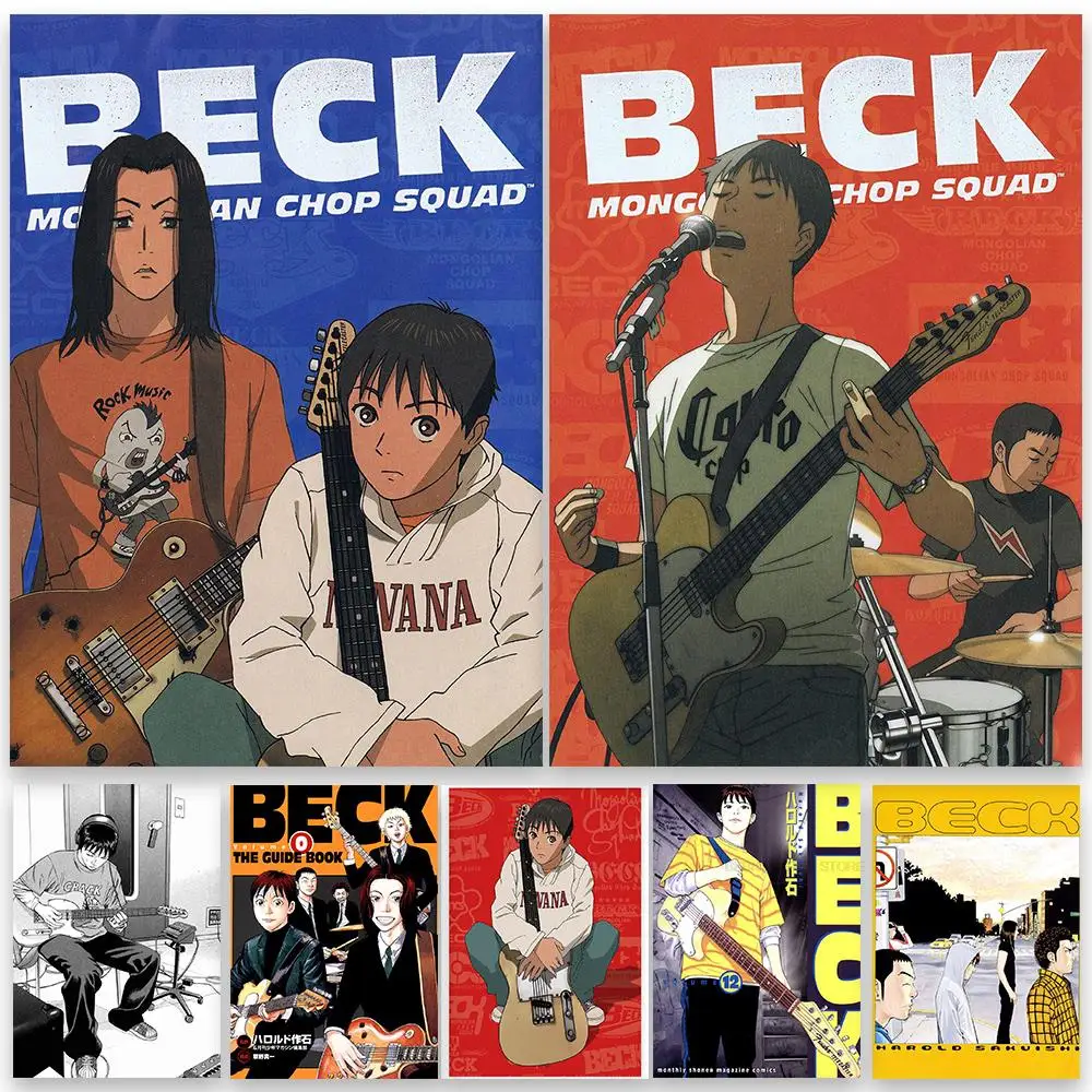 

Classic Hot Anime BECK Poster Nostalgia Aesthetic Y2k Street Fashion Kraft Paper Posters For Cafe Art Picture Home Decoration