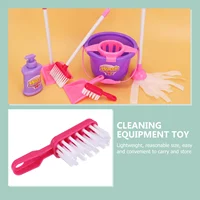 7 Pcs Cleaning Mopping Set Kids Play Toy Children Tools Pretend Toys Broom Dustpan Playthings Cosplay 2