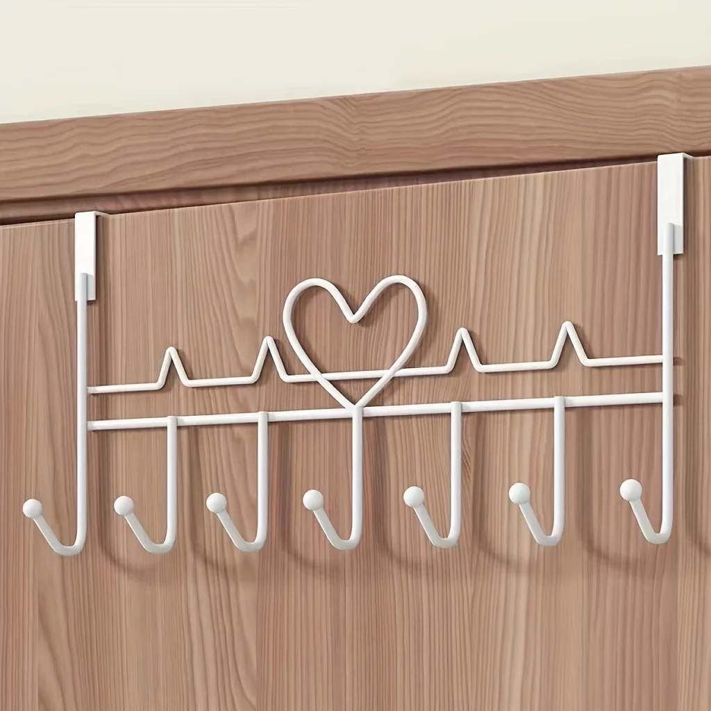Design" Easy-Install Over-The-Door Coat Rack-No-Drill, Paint-Finished Wall Shelf For Bedroom & Bathroom