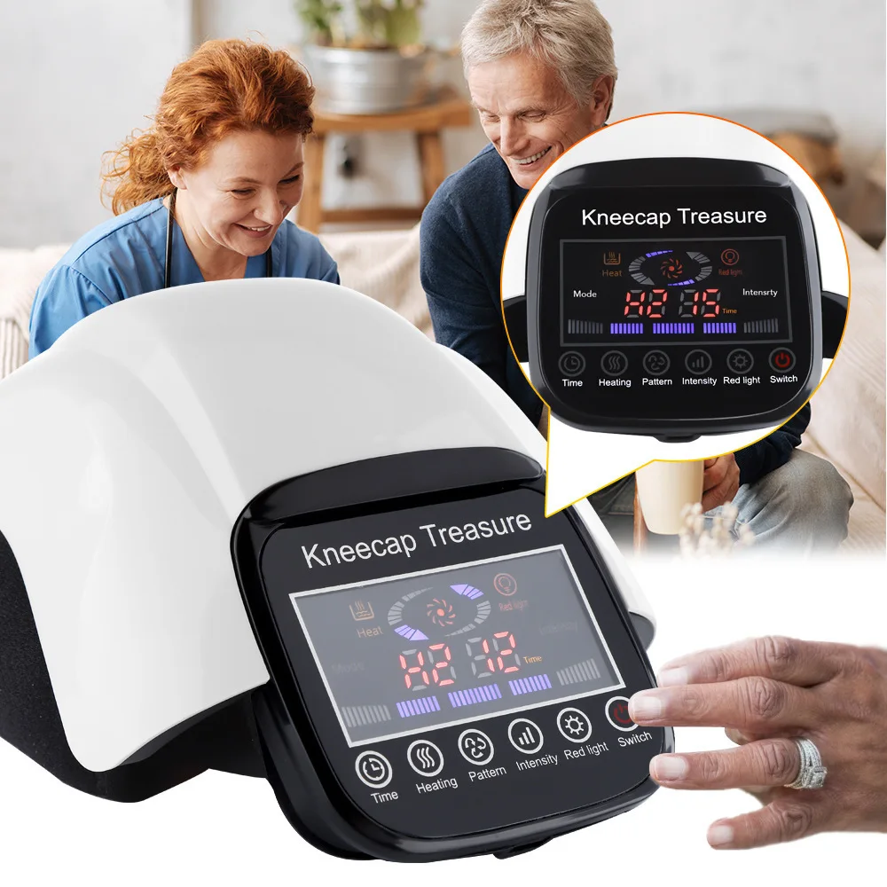 Nooro Genouillères de massage Genouillères électriques Protecteur de genou Instrument de massage du genou Coussin de soulagement de la douleur de l'arthrite Massage
