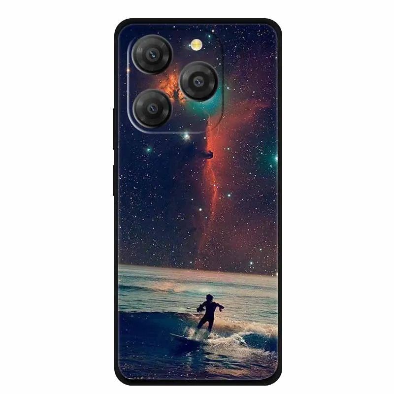 Black Silicone Protective Case for Smartphone - Durable TPU Cover