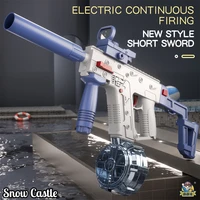 New Summer Water Gun Toy long sword VECTOR Fully Automatic bursting Water Gun  Blue Pink Seaside Beach Kid Toys Water Park Games 1
