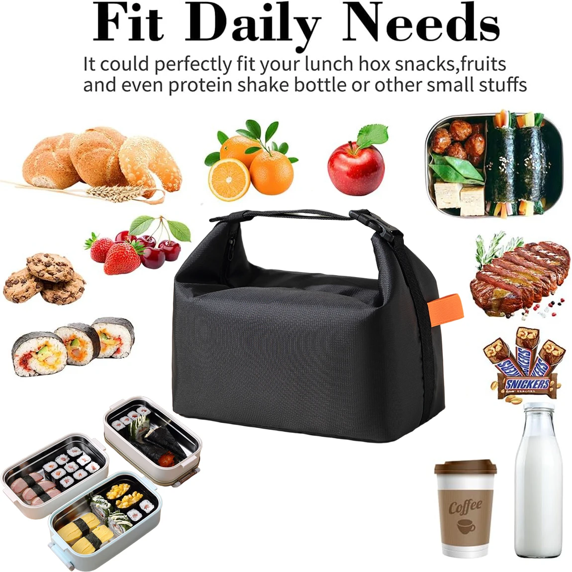 Enhanced Insulated Lunch Tote - Reusable, Leakproof, Portable, Large Capacity for School, Office, and Travel