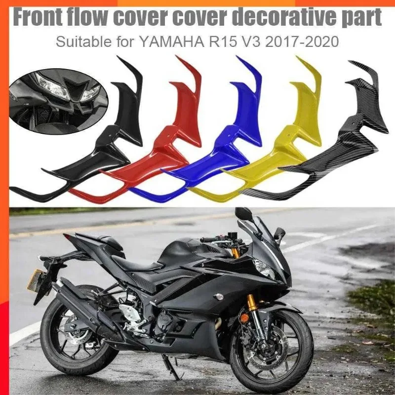 Motorcycle Front Fairing Winglet Wing Cover Trim For YAMAHA YZF R15 V3 Shark Fin Beak Moto Accessories motorcycle fairing