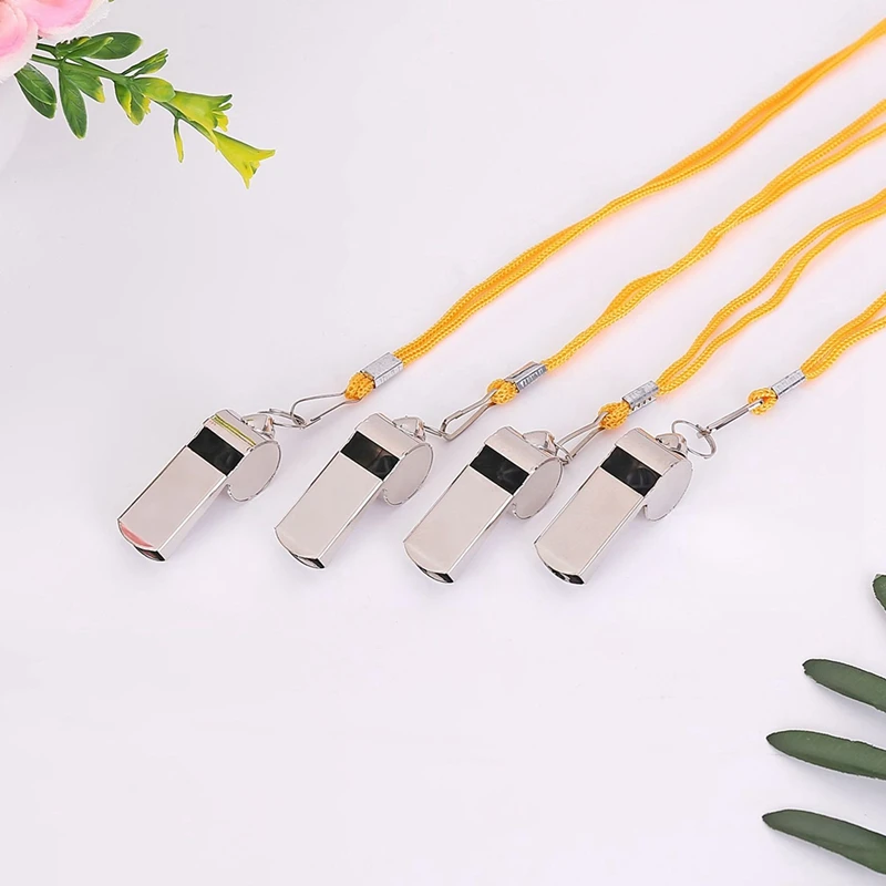 TOP Long Mouth Stainless Steel Whistle Referee Whistle Metal Stainless Steel Sports Sports Supplies