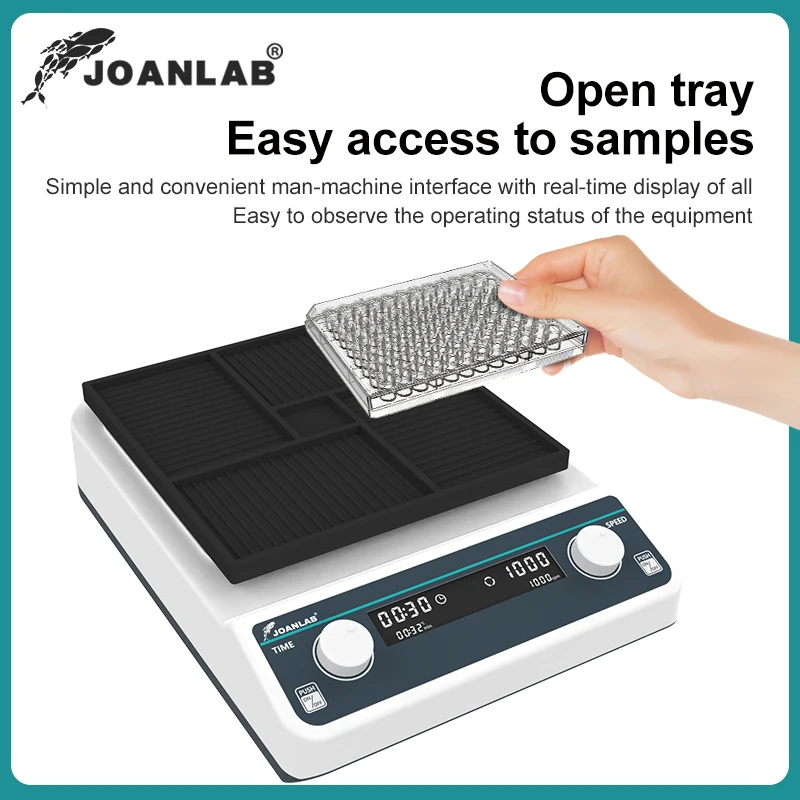 Фото JOANLAB Microplate Mixer 96-Well Plate Shaker лабораторное оборудование клеточной культуры пластины смеситель регулируемая скорость 500-1200 об/мин №3