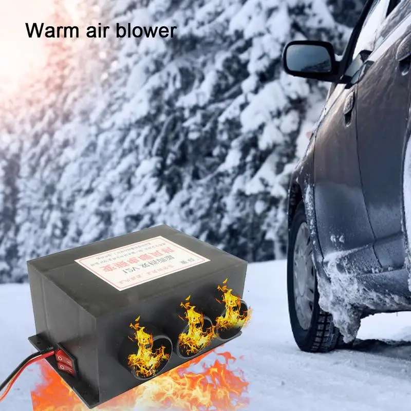 Chauffage de voiture portable pour l'hiver, dégivreur de pare-brise,  dégivreur de brouillard, chauffage de voiture remodelé, 3 trous, 12V, 300W  - AliExpress