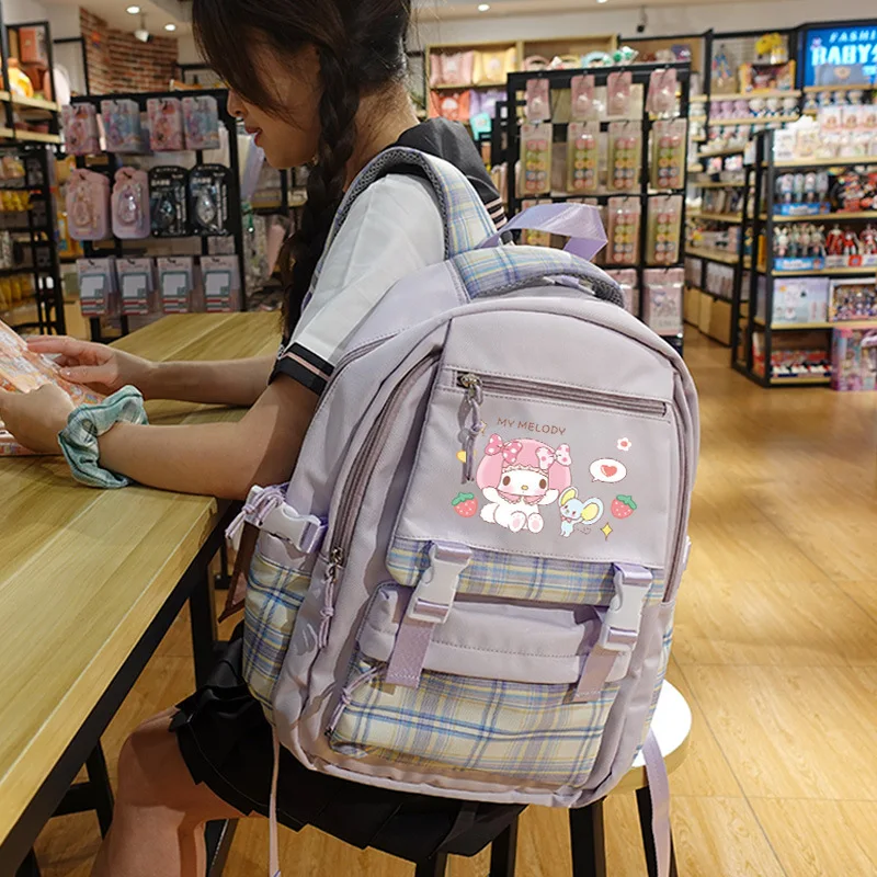

Kawaii Sanrio My Melody Backpack Schoolbag Anime Backpack Children Cute Girl Boy Schoolbag Children Birthday Festival Gifts