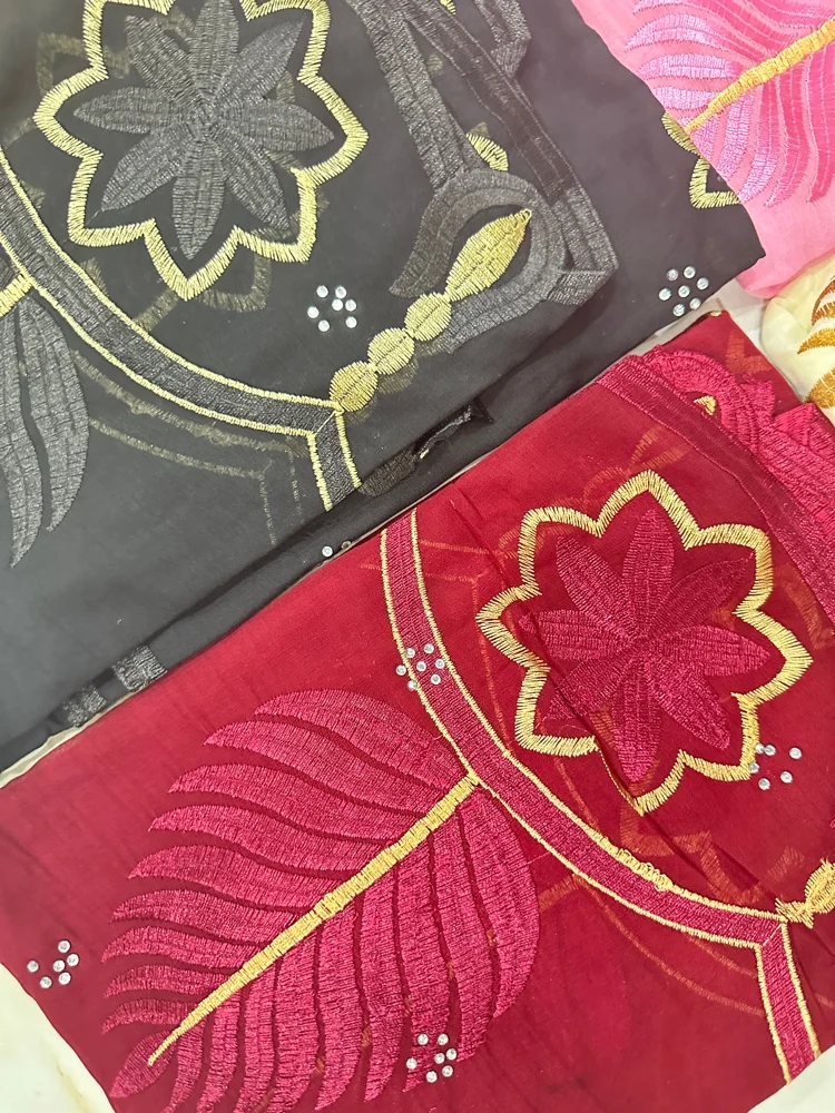 2024 sales Volume High Quality African Muslim Women Scarf cotton Embroidered Headscarf Dubai Large Size Shawl For Pray cheap
