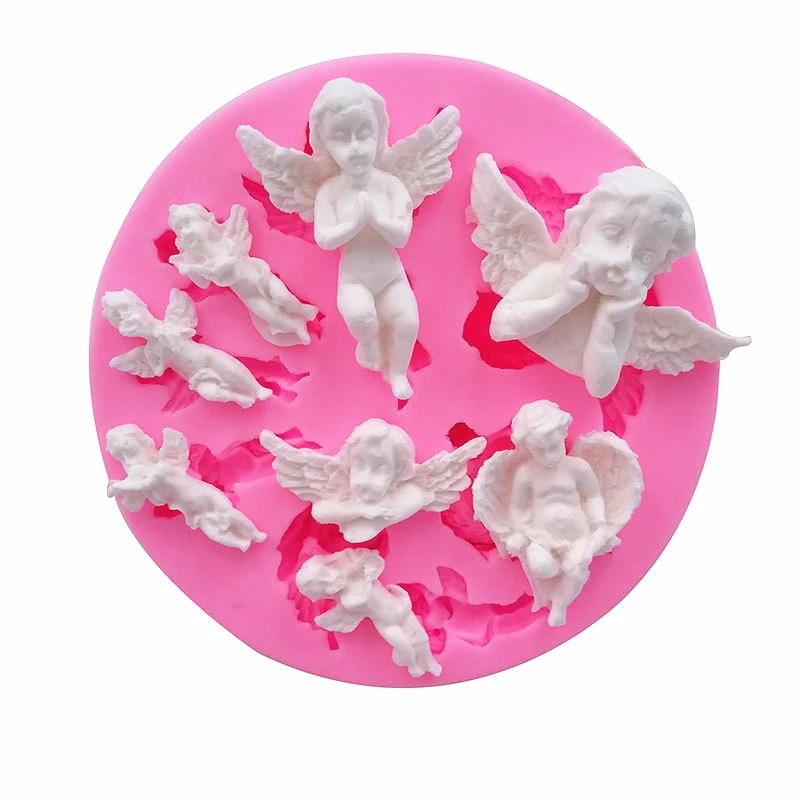 

8-Cavity Angel Baby Silicone Mold 3D Cake Fondant Baking Mould DIY Sugar Craft Chocolate Tray Kitchen Pastry Decorating Tools