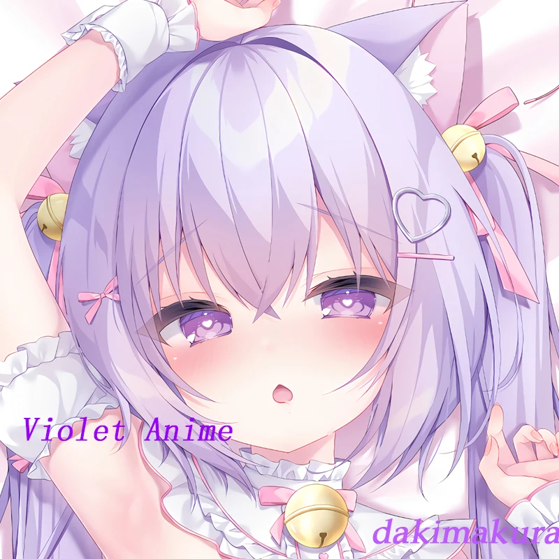 Dakimakura Anime cat's ear Double-sided Print Life-size Body Pillow Cover Bedding Gifts 2