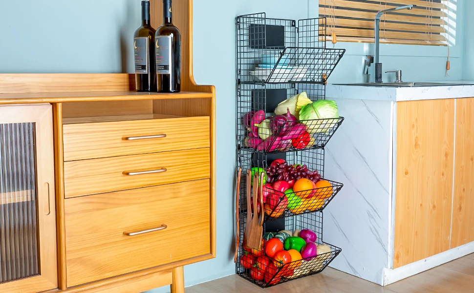 X-cosrack Metal Wire Basket Wall Mount