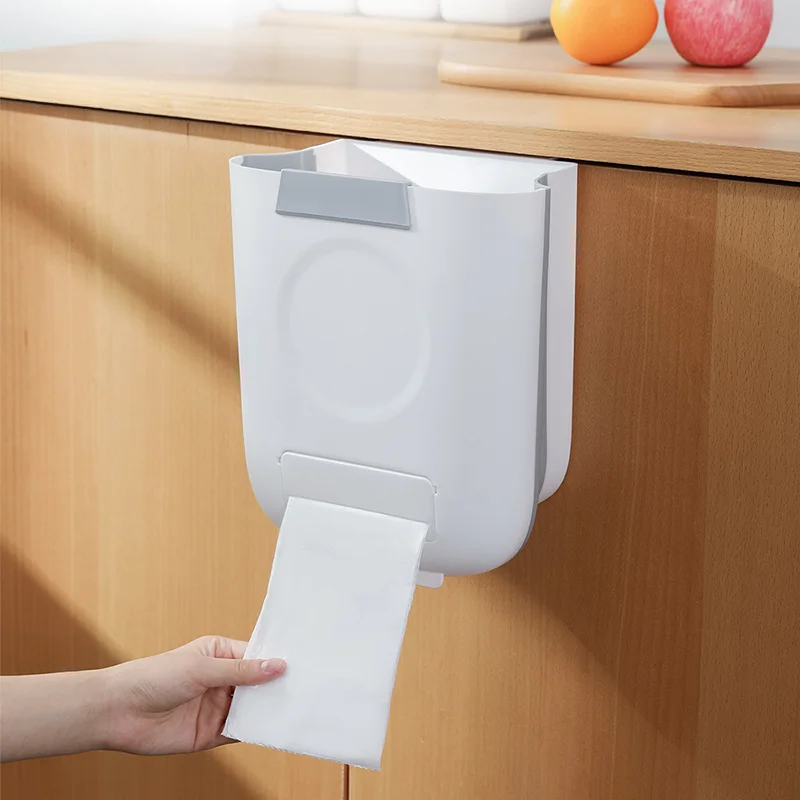 13L 접이식 주방 쓰레기통, 접을 수 있는 걸이식 분류 주방 쓰레기통, 자동차 쓰레기통, 가정용 청소 도구