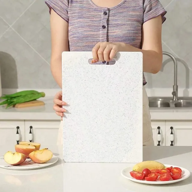 Marble Texture Antibacterial PP Cutting Board – Dishwasher Safe 5