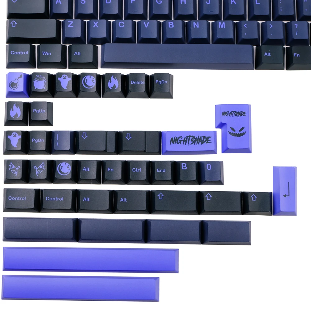 GMK Nightshade Keycap Set, Teclado Gaming Mecânico,