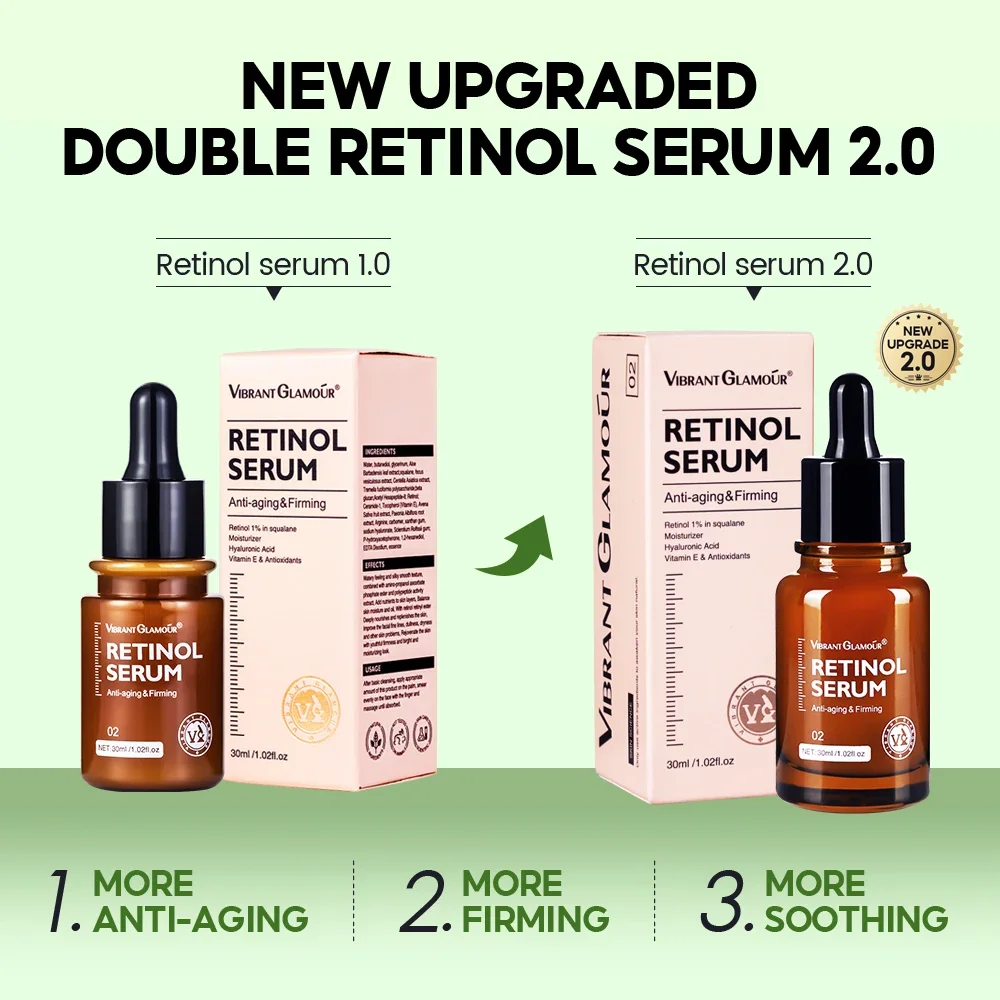 VIBRANTGLAMOUR 10PCS Retinol Face Serum Moisturizing  Essence 4