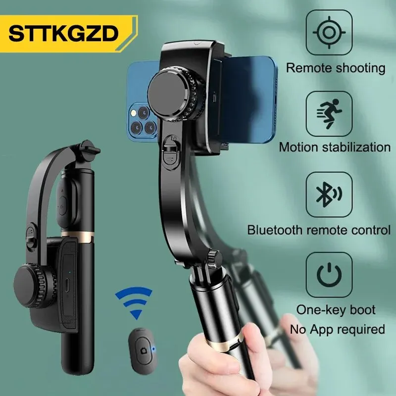 Sttkgzd Palmare Gimbal Stabilisateur Estabilizador Selfie Stick Fill Light Smartphone Action Kameralar Bluetooth Treppiede Gymba