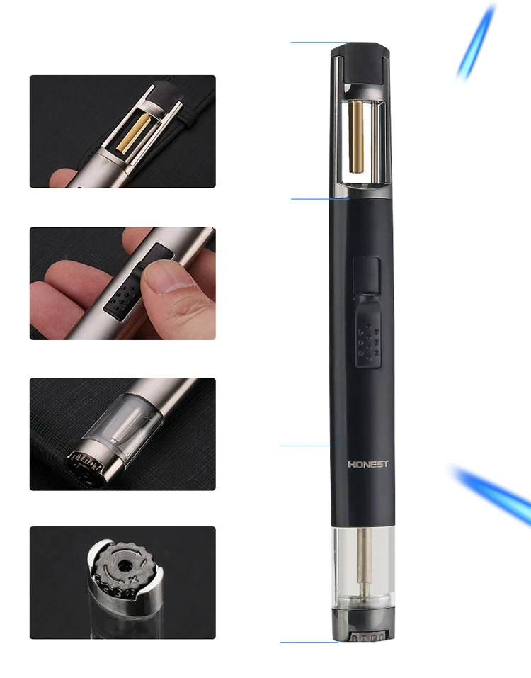 Description Picture 3 of itemHONEST-Airbrush Torch Turbo Lighter, Windproof Cigar Lighter, Unusual Metal Jet, Butane Gas Pipe Welding Lighter, Kitchen Gadget