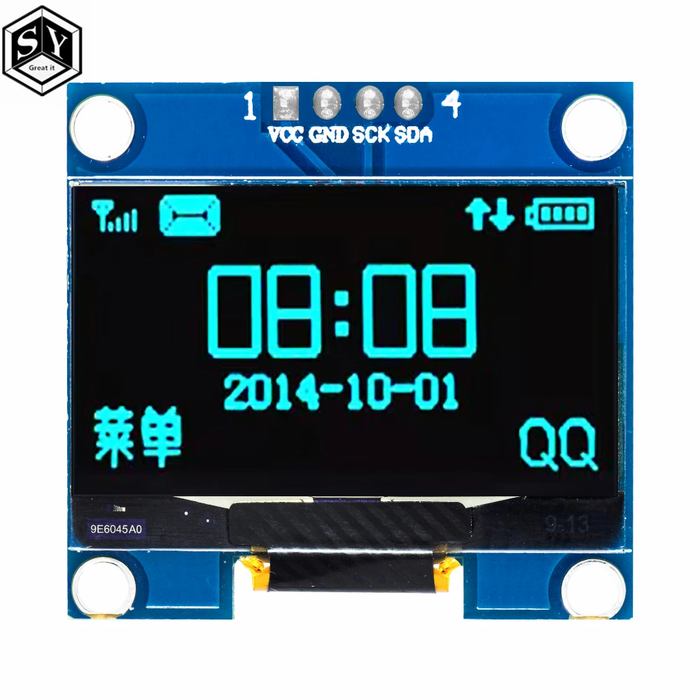 Display oled lcd 1,3" 128X64 bianco per interfaccia seriale I2C 4 pin