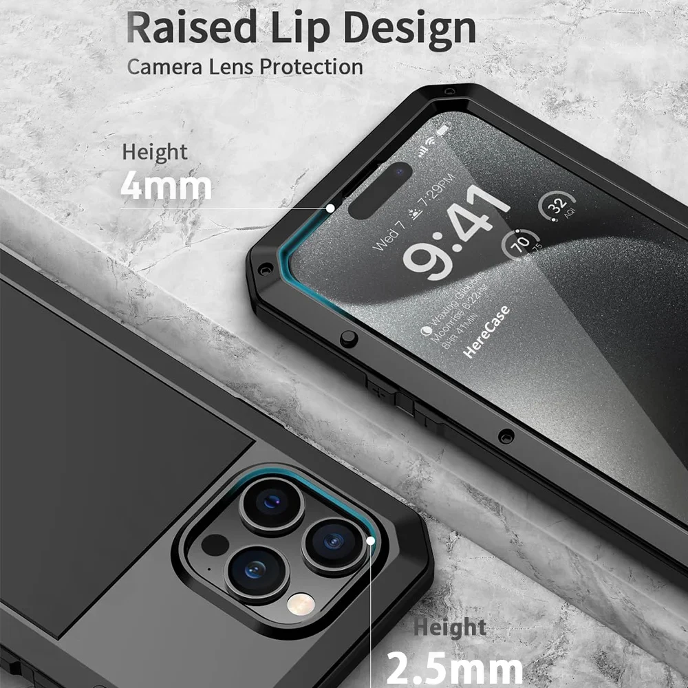 Waterproof Metal Shockproof Armour Protective Phone Case