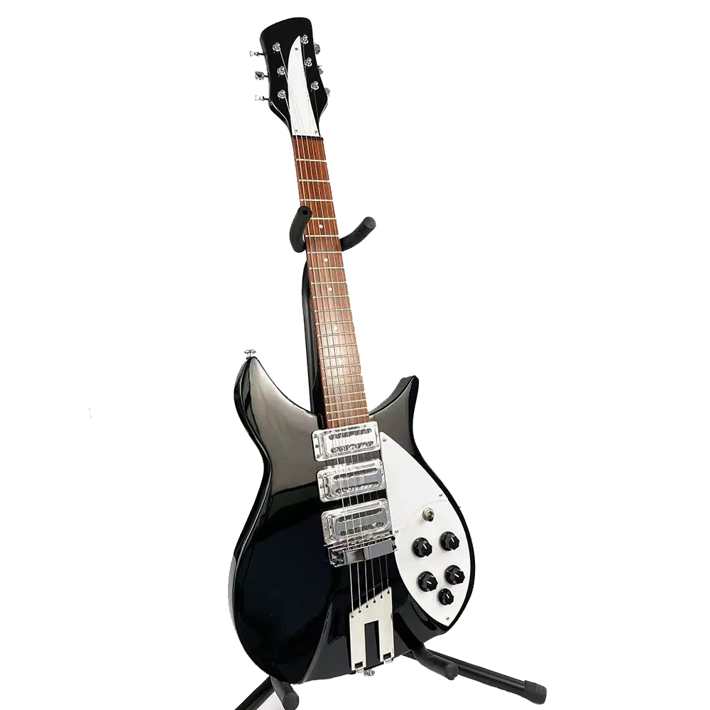 

Ricken 325 electric guitar With Fingerboard has varnish.Black Color High Quality Guitar