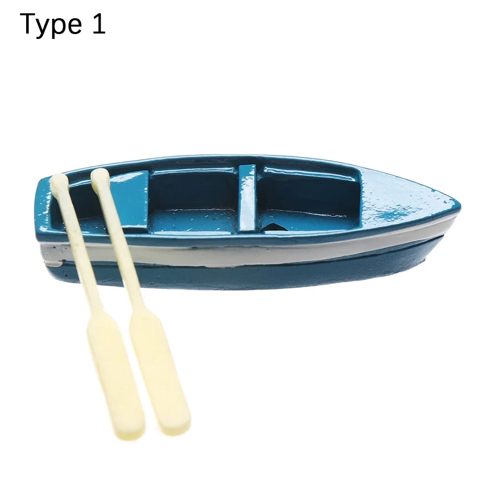 Mipcase 10pcs Miniature Boat Decor - Resin Sailboat Models For Garden, Aquarium, Diorama - View #3