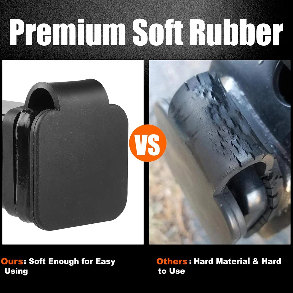 Tow Bar Ball Cover Car Tow Hook Cover 2 Inch Auto Trailer Hitch Cover Plug Caps For Toyota RAV4 Tundra Tacoma Highlander FJ Land Cruiser 4Runner Tacoma Tundra
